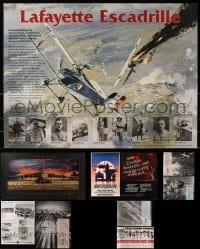 2y671 LOT OF 10 UNFOLDED AVIATION SPECIAL POSTERS 1980s-1990s cool airplane images!