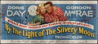 2z077 BY THE LIGHT OF THE SILVERY MOON 24sh 1953 romantic artwork of Doris Day & Gordon McRae!