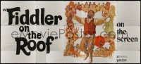 2z079 FIDDLER ON THE ROOF 24sh 1971 Norman Jewison, cool artwork of Topol & cast by Ted CoConis!