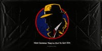 2z114 DICK TRACY cloth banner 1990 next Summer they are out to get detective Warren Beatty!