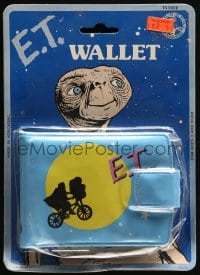 2z164 E.T. THE EXTRA TERRESTRIAL wallet 1982 Spielberg classic, bike over moon art!
