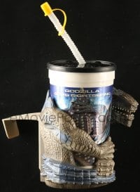 2z167 GODZILLA promo item 1998 Toho, the monster holding the cup for a Taco Bell promotion!