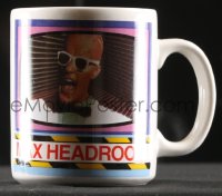 2z192 MAX HEADROOM coffee mug 1985 Matt Frewer, sci-fi, great image of the CGI man laughing!