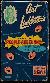 2z269 PEOPLE ARE FUNNY 5x9 board game 1954 adapted from Art Linkletter's famous TV & radio show!