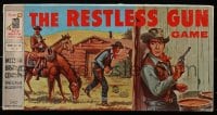 2z274 RESTLESS GUN board game 1959 great cover art of John Payne with gun drawn!