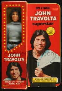 2z221 JOHN TRAVOLTA action figure 1977 Chemtoy, bendable legs, can wear clothes of any Ken doll!