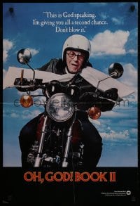 2z029 OH, GOD! BOOK II 8 20x60 special posters 1980 great wacky image of George Burns on a motorcycle!