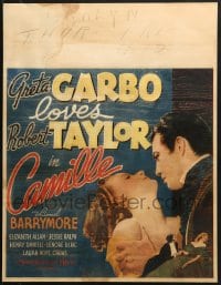 2z013 CAMILLE jumbo WC 1937 romantic close up of pretty Greta Garbo & young Robert Taylor!