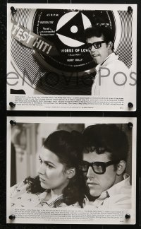 3a571 BUDDY HOLLY STORY 6 8x10 stills 1978 Gary Busey performing on stage, rock & roll biography!