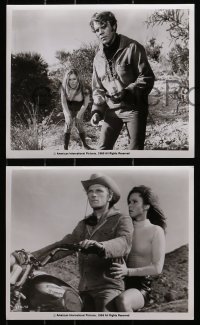 3a798 HELL'S BELLES 3 8x10 stills 1969 sexy too young too tough biker babe in leather skirt!