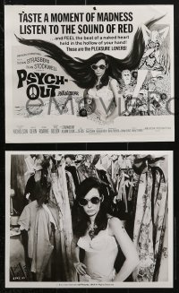 3a613 PSYCH-OUT 6 8x10 stills 1968 Jack Nicholson & Susan Strasberg, psychedelic drugs!
