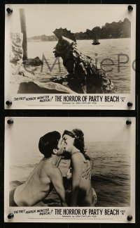 3a742 HORROR OF PARTY BEACH 4 English FOH LCs 1964 first horror monster musical, beach party!