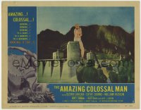 3b355 AMAZING COLOSSAL MAN LC #1 1957 Bert I. Gordon, special fx image of giant man at Hoover Dam!