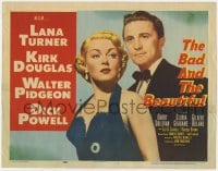3b044 BAD & THE BEAUTIFUL TC 1953 Vincente Minnelli directed, sexy Lana Turner and Kirk Douglas!