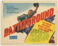 3b048 BATTLEGROUND TC 1949 directed by William Wellman, art of World War II soldier Van Johnson!