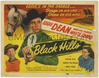 3b057 BLACK HILLS TC 1947 Eddie Dean's in the saddle, songs on his lips, guns on his hips!