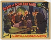 3b367 BLAKE OF SCOTLAND YARD chapter 1 LC 1937 Mystery of the Blooming Gardenia, full-color!