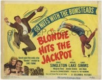 3b061 BLONDIE HITS THE JACKPOT TC 1949 Penny Singleton & Arthur Lake, go nuts with the Bumsteads!