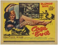 3b071 CAGE OF EVIL TC 1960 Ronald Foster, Patricia Blair, blonde bait in a murder trap!