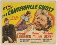 3b073 CANTERVILLE GHOST TC 1944 Margaret O'Brien w/ spirit Charles Laughton & soldier Robert Young!