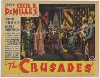 3b397 CRUSADES LC 1935 beautiful Loretta Young & Henry Wilcoxon at court, Cecil B. DeMille!