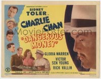 3b095 DANGEROUS MONEY TC 1946 Sidney Toler as Asian detective Charlie Chan, Gloria Warren!