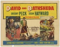 3b102 DAVID & BATHSHEBA TC 1951 great artwork of Biblical Gregory Peck & sexy Susan Hayward!