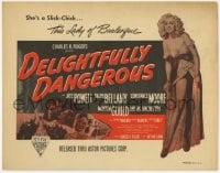 3b106 DELIGHTFULLY DANGEROUS TC R1950 Jane Powell, sexy blonde is a slick-chick lady of burlesque!