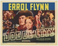 3b110 DODGE CITY TC R1940s Errol Flynn, Olivia De Havilland, Michael Curtiz classic, ultra rare!