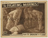 3b439 FIGHTING MARINES chapter 9 LC 1935 Grant Withers & Adrian Morris over man, Death from the Sky!