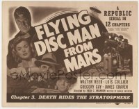 3b131 FLYING DISC MAN FROM MARS chapter 3 TC 1950 Republic serial, Death Rides the Stratosphere!