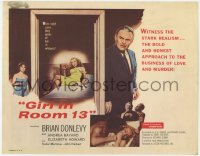 3b140 GIRL IN ROOM 13 TC 1960 Brian Donlevy, sexy Andrea Baynard, stark realism of love & murder!