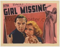 3b451 GIRL MISSING LC 1933 great close up of scared chorus girl Peggy Shannon hugging Ben Lyon!