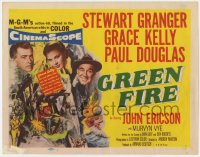 3b152 GREEN FIRE TC 1954 beautiful Grace Kelly, Stewart Granger, Paul Douglas!