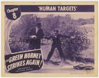 3b462 GREEN HORNET STRIKES AGAIN chapter 8 LC 1940 Warren Hull & Keye Luke in costume, Human Targets