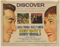 3b163 HEY BOY! HEY GIRL! TC 1959 Louis Prima & Keely Smith, the number one song-and-fun team!