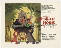 3b193 JUNGLE BOOK TC R1984 Walt Disney cartoon classic, great image of Mowgli & friends!