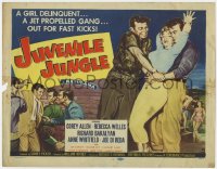 3b195 JUVENILE JUNGLE TC 1958 a girl delinquent & a jet propelled gang out for fast kicks!