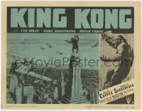 3b002 KING KONG LC #3 R1952 classic image of giant ape on Empire State Building, great border art!