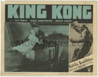 3b005 KING KONG LC #7 R1952 Fay Wray & Bruce Cabot on the Empire State Building at film's climax!