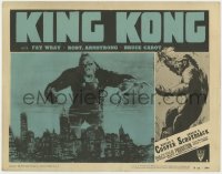 3b003 KING KONG LC #8 R1952 classic image of giant ape holding Fay Wray over New York Skyline!