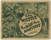 3b215 MAN FROM MONTEREY TC R1939 montage of images of John Wayne duelling, fighting & on his horse!