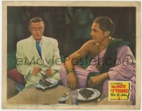 3b519 MR. MOTO TAKES A CHANCE LC 1938 Asian detective Peter Lorre eyes George Regas suspiciously!