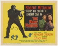 3b231 NIGHT FIGHTERS TC 1960 Robert Mitchum blows the screen to Kingdom Come, Anne Heywood!