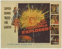 3b232 NIGHT THE WORLD EXPLODED TC 1957 a super-quake tilts the Earth, nature goes mad, cool art!