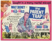 3b239 PARENT TRAP TC 1961 Disney, Hayley Mills in dual role as twins, Maureen O'Hara, Brian Keith!
