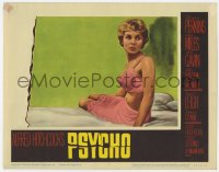 3b549 PSYCHO LC #7 1960 great close up of sexy half-dressed Janet Leigh in bra and slip, Hitchcock