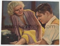 3b554 RED DUST trimmed LC 1932 Clark Gable refuses to be distracted by sexy Jean Harlow's bare leg!