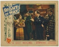 3b557 RIGHT OF WAY LC 1931 Conrad Nagel stops large man from manhandling woman in bar!