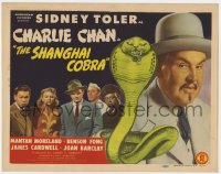 3b272 SHANGHAI COBRA TC 1945 Sidney Toler, Mantan Moreland, Benson Fong, cool snake artwork!